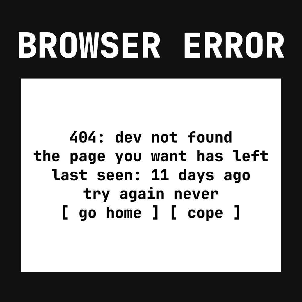 404 Dev Not Found
