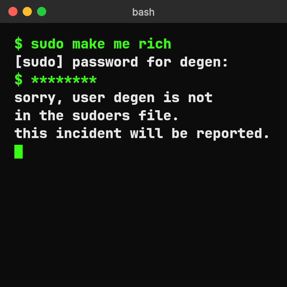Sudo Make Me Rich